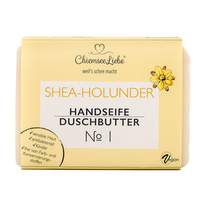 Seifensäckchen + Shea-Holunder Handseife/Duschbutter No 1 mit natürlichem Duft *BIO*