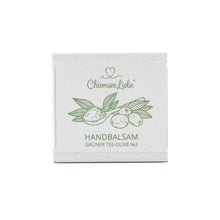 Laden Sie das Bild in den Galerie-Viewer, Handbalsam (feste Handcreme) Grüner Tee-Olive No 2 *BIO*