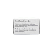 Laden Sie das Bild in den Galerie-Viewer, Handbalsam (feste Handcreme) Grüner Tee-Olive No 2 *BIO*