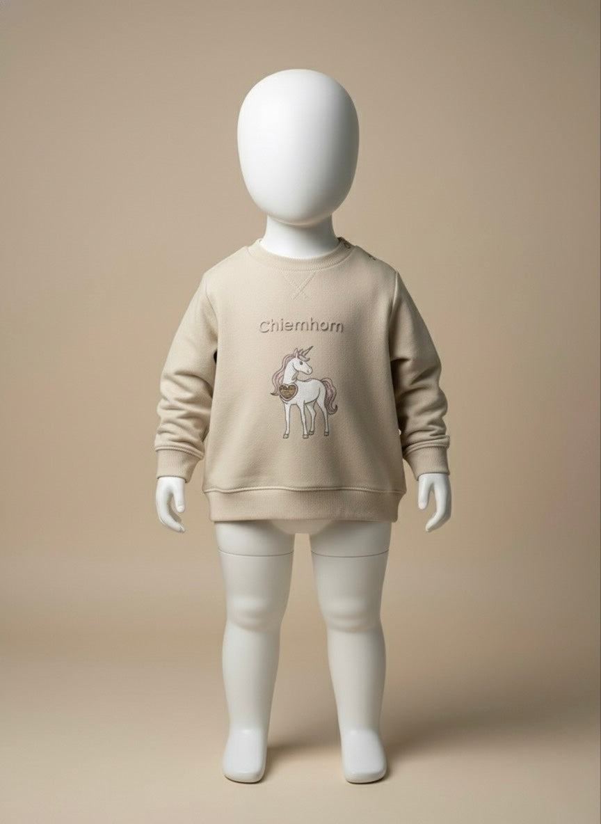 Kinder Sweatshirt Chiemhorn beige