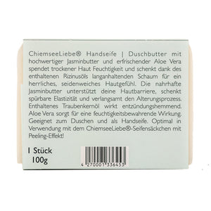 Seifensäckchen + Aloe Vera-Jasmin Handseife/Duschbutter No 1 mit natürlichem Duft - zertifiziert BIO