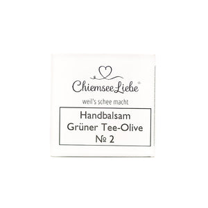 Handbalsam (feste Handcreme) Grüner Tee-Olive No 2 *BIO*