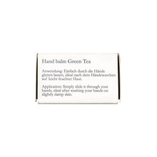 Laden Sie das Bild in den Galerie-Viewer, Handbalsam (feste Handcreme) Grüner Tee-Olive No 2 *BIO*
